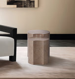 Dimple Taupe End Table 99084Taupe-2B Meridian Furniture