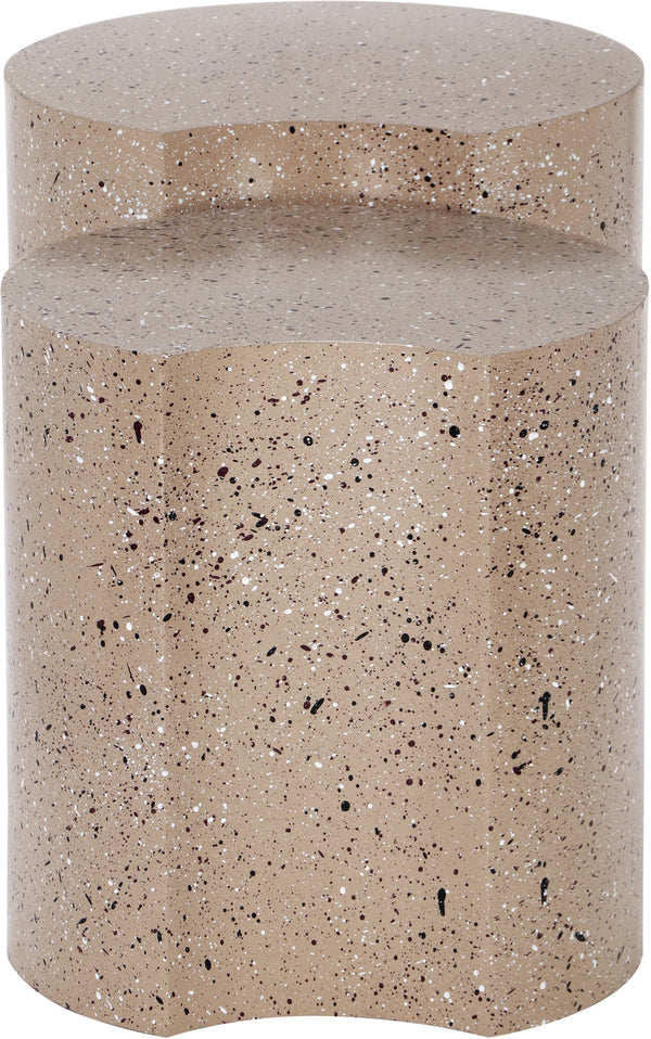 Dimple Taupe End Table 99084Taupe-2B Meridian Furniture
