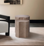 Dimple Taupe End Table 99084Taupe-2C Meridian Furniture