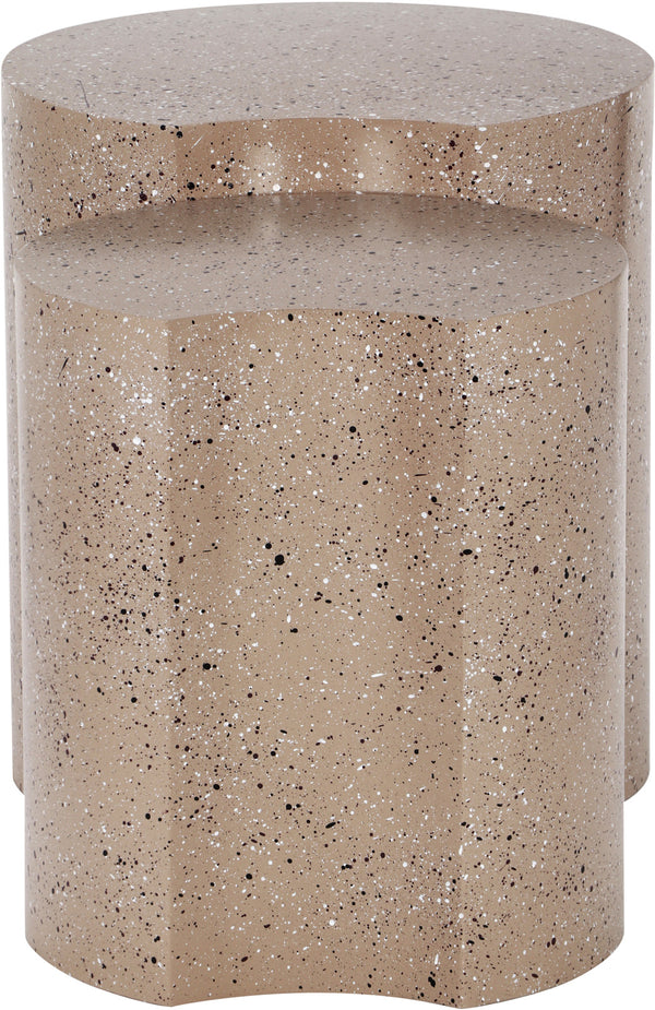 Dimple Taupe End Table 99084Taupe-2C Meridian Furniture