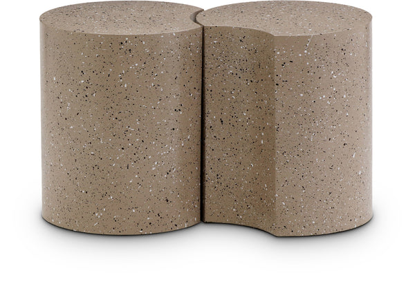 Dimple Taupe End Table 99084Taupe-2E Meridian Furniture