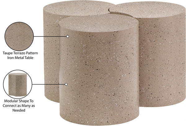 Dimple Taupe Coffee Table 99084Taupe-3C Meridian Furniture