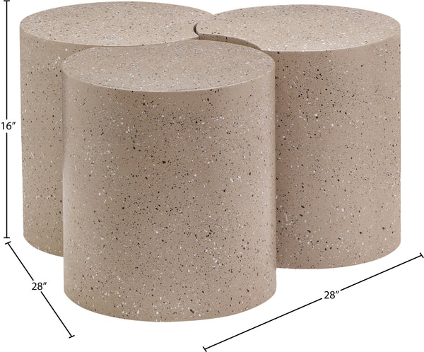 Dimple Taupe Coffee Table 99084Taupe-3E Meridian Furniture