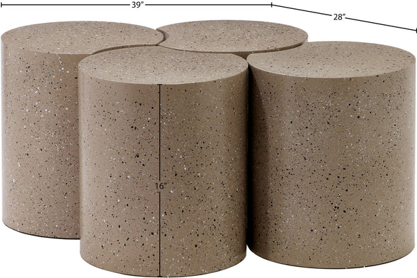Dimple Taupe Coffee Table 99084Taupe-4B Meridian Furniture