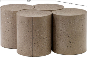 Dimple Taupe Coffee Table 99084Taupe-4D Meridian Furniture