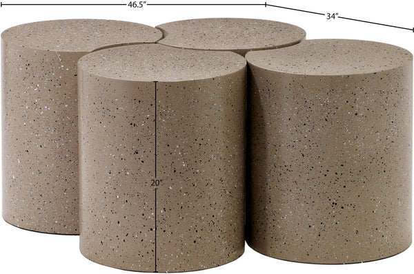 Dimple Taupe Coffee Table 99084Taupe-4D Meridian Furniture