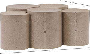 Dimple Taupe Coffee Table 99084Taupe-5A Meridian Furniture