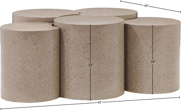 Dimple Taupe Coffee Table 99084Taupe-5A Meridian Furniture