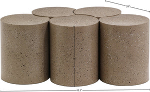 Dimple Taupe Coffee Table 99084Taupe-5B Meridian Furniture