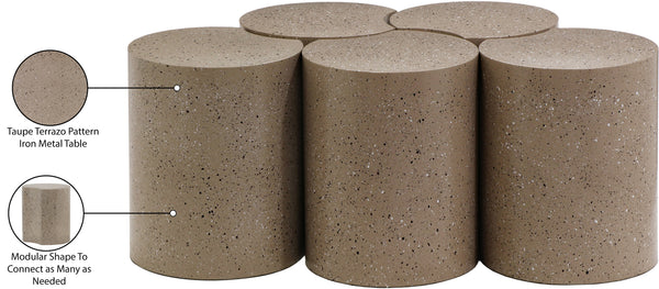 Dimple Taupe Coffee Table 99084Taupe-5B Meridian Furniture