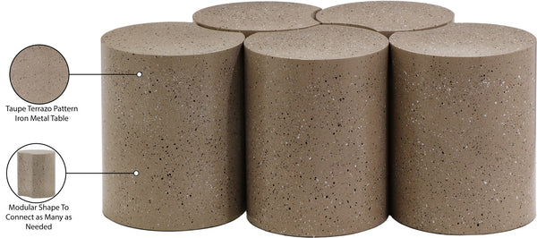 Dimple Taupe Coffee Table 99084Taupe-5C Meridian Furniture