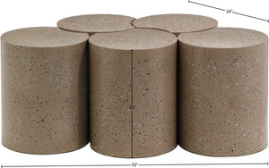 Dimple Taupe Coffee Table 99084Taupe-5D Meridian Furniture