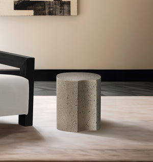 Dimple Taupe End Table 99084Taupe-ET16 Meridian Furniture