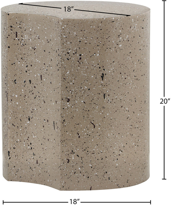 Dimple Taupe End Table 99084Taupe-ET20 Meridian Furniture