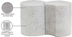Dimple White End Table 99084White-2A Meridian Furniture