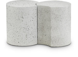 Dimple White End Table 99084White-2A Meridian Furniture