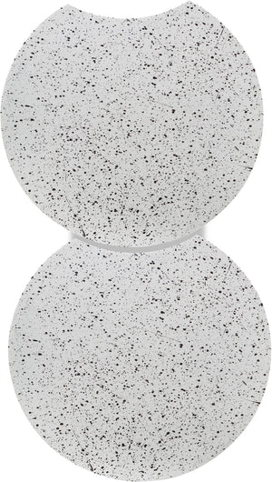 Dimple White End Table 99084White-2A Meridian Furniture