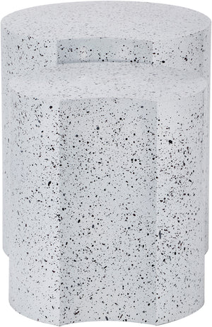 Dimple White End Table 99084White-2B Meridian Furniture