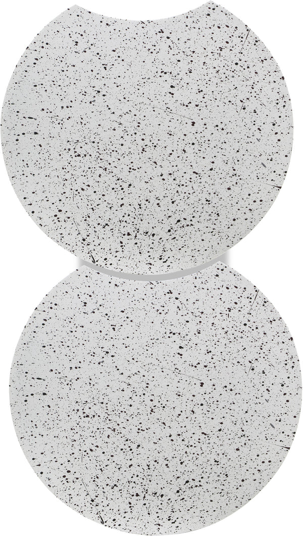 Dimple White End Table 99084White-2E Meridian Furniture