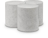 Dimple White Coffee Table 99084White-3D Meridian Furniture