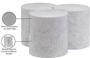 Dimple White Coffee Table 99084White-3E Meridian Furniture