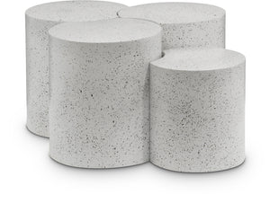 Dimple White Coffee Table 99084White-4A Meridian Furniture