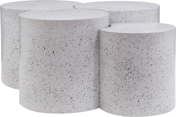 Dimple White Coffee Table 99084White-4A Meridian Furniture