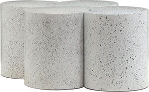 Dimple White Coffee Table 99084White-4D Meridian Furniture