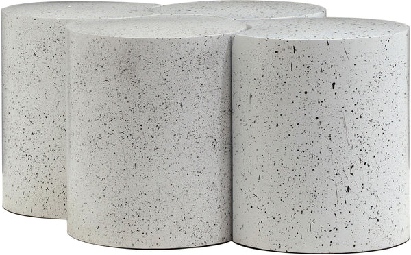Dimple White Coffee Table 99084White-4D Meridian Furniture