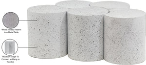 Dimple White Coffee Table 99084White-5C Meridian Furniture