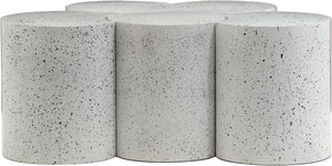 Dimple White Coffee Table 99084White-5C Meridian Furniture