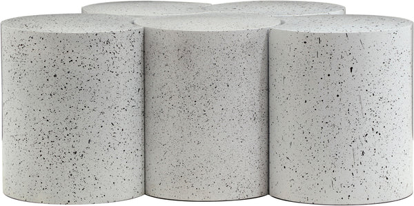 Dimple White Coffee Table 99084White-5C Meridian Furniture