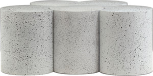 Dimple White Coffee Table 99084White-5D Meridian Furniture