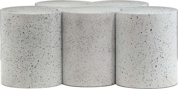 Dimple White Coffee Table 99084White-5D Meridian Furniture