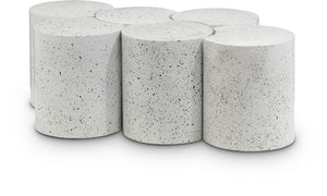 Dimple White Coffee Table 99084White-6B Meridian Furniture