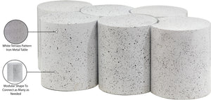 Dimple White Coffee Table 99084White-6C Meridian Furniture
