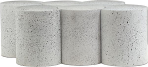 Dimple White Coffee Table 99084White-6D Meridian Furniture