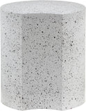 Dimple White End Table 99084White-ET16 Meridian Furniture