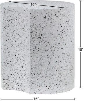 Dimple White End Table 99084White-ET18 Meridian Furniture