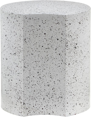 Dimple White End Table 99084White-ET18 Meridian Furniture