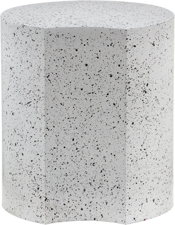 Dimple White End Table 99084White-ET18 Meridian Furniture