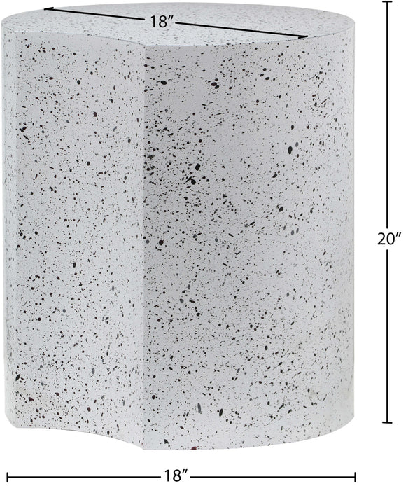Dimple White End Table 99084White-ET20 Meridian Furniture