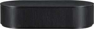 Meridian Furniture Moana Fluted Wood Coffee Table with Hidden Storage Cabinet for Modern Living Rooms Black 64 inches 99086Black-CT