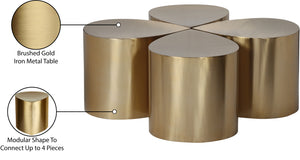 Petal Gold Coffee Table 99087Gold-CT-4PC Meridian Furniture