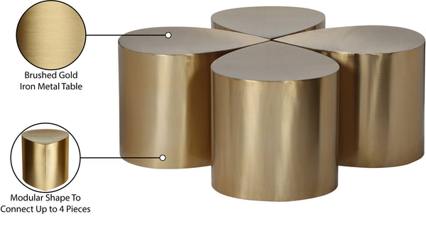 Petal Gold Coffee Table 99087Gold-CT-4PC Meridian Furniture