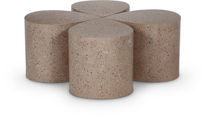 Petal Taupe Coffee Table 99088Taupe-CT-4PC Meridian Furniture