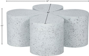 Petal White Coffee Table 99088White-CT-4PC Meridian Furniture