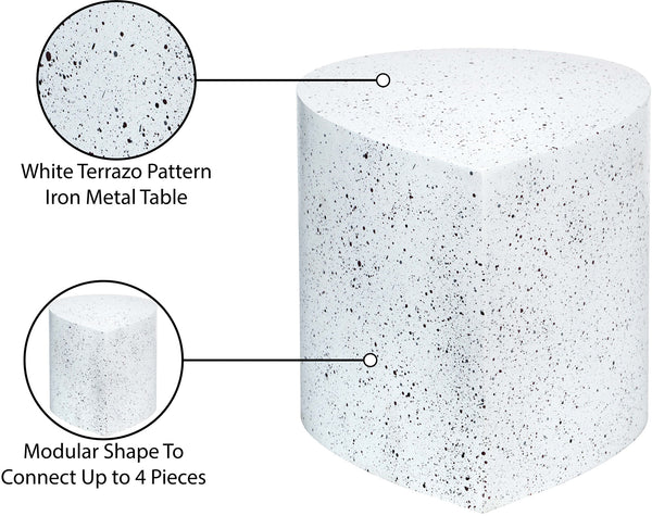 Petal White Coffee Table 99088White-CT Meridian Furniture