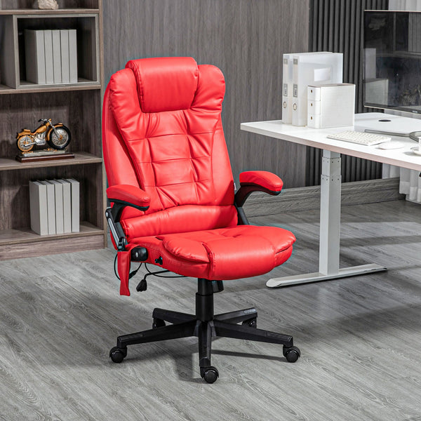 English Elm Homcom Ergonomic High Back Massage Chair With Vibration, Heat & Recline - Perfect For Home Office Use! W2225P217506