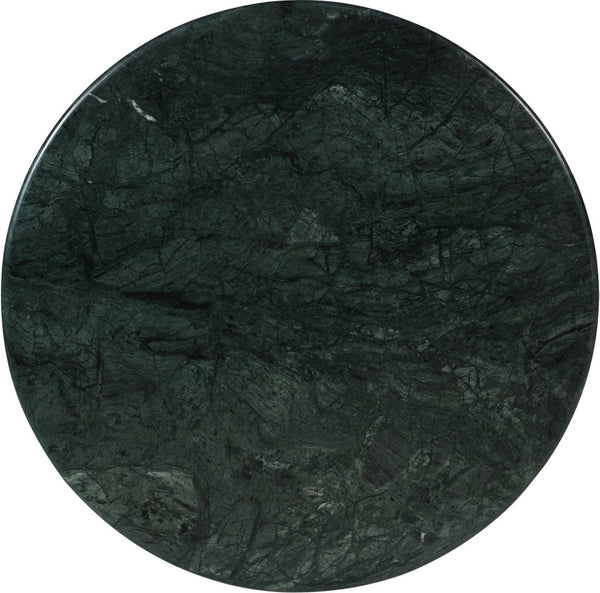Meridian Furniture Treviso Round Marble Top Coffee Table with Art Deco Mango Wood Ball Bases for Living Rooms Green 99092Green-CT